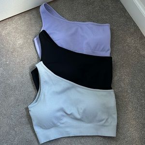 3 Pack One Shoulder Sports Bra
